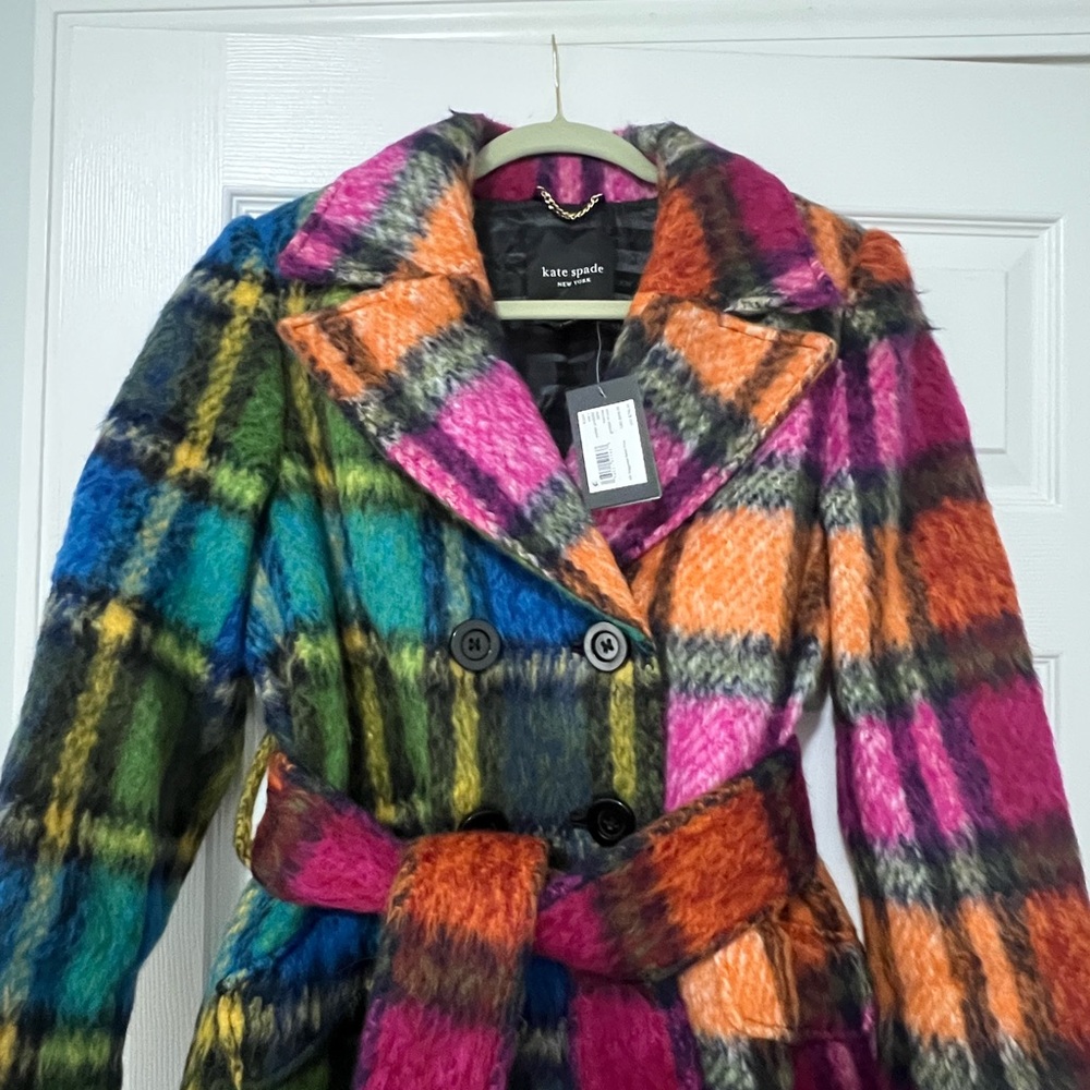 Kate Spade Red and Pink Teddy Jacket - Picture 2 of 4